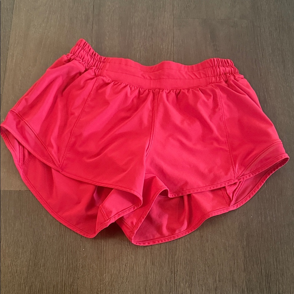 Women’s Hot Pink Hotty Hot 2.5 inseam Athletic Layered Running Shorts